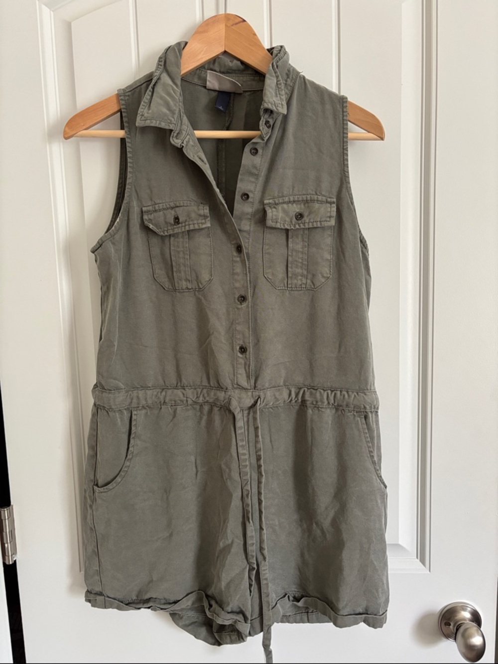 Universal Thread Olive Green Sleeveless Utility Romper